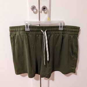 Stoic Olive Knit High-Waist Shorts